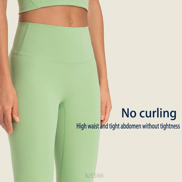 Pantaloni da yoga da donna in tessuto lycra tinta unita a vita alta sport che modellano la vita pantaloni fitness pantaloni larghi da jogging pantaloni di alta qualità allineamento leggings FD04474614