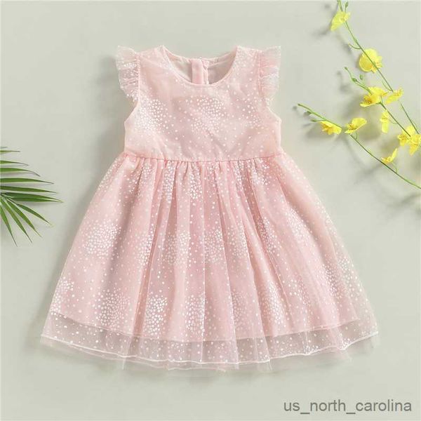 Vestidos de menina meninas meninas vestido princesa roupas recém-nascidas roupas fofas de manga de borboleta asas de borboleta A-line para festa de férias R230815