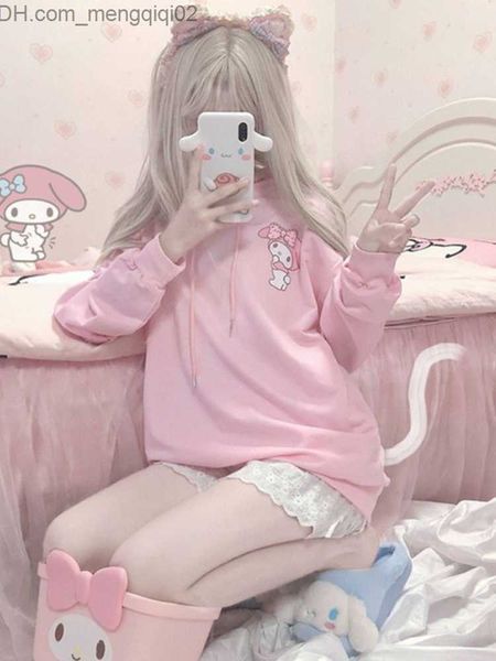 Herren Hoodies Sweatshirts Houzhou Kaii Harajuku Y2K Style Hoodie Damen 2023 Japan süße süße rosa gedruckte Cartoon Super Dalian Hoodie Sweatshirt Z230815