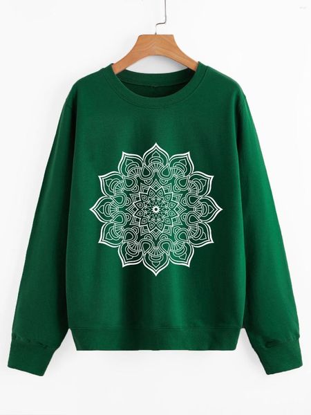 Damen Hoodies Lustige Kunst Blume Grafikdruck Sweatshirt Schöne Volkspapier Blumen Pullover Frauen Mode Baumwolle Freizeit Vintage Top