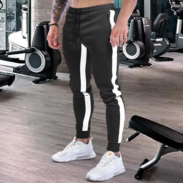 Pantaloni maschili muscoli fitness pantaloni della tuta primavera estate jogger a colori solidi addestramento sottile