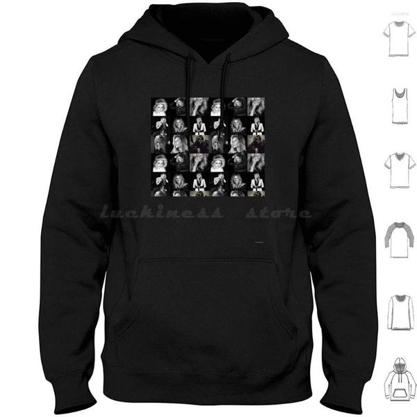 Hoodies masculinos Helene Collage Capuz de algodão de manga longa Helen Ficher Fisher Alemanha Alemanha Música Remixs Estéticos Amor Cool