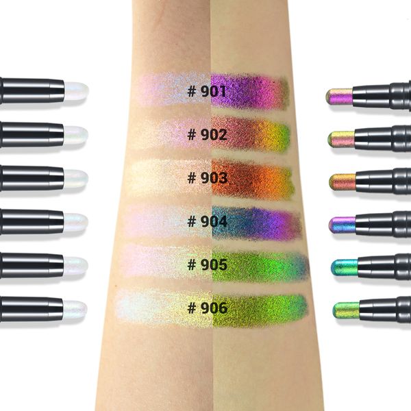 Eye Shadow Charmacy Double End Multicromo Sheshadow Sticks Highlighter Shimeshado de brilho à prova d'água 6 Cosméticos de maquiagem estéreo coloridos 230814