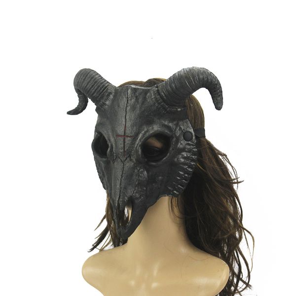 Máscaras de festa máscara de cabra Halloween pu animal personalizado baile festivo vestido 230814