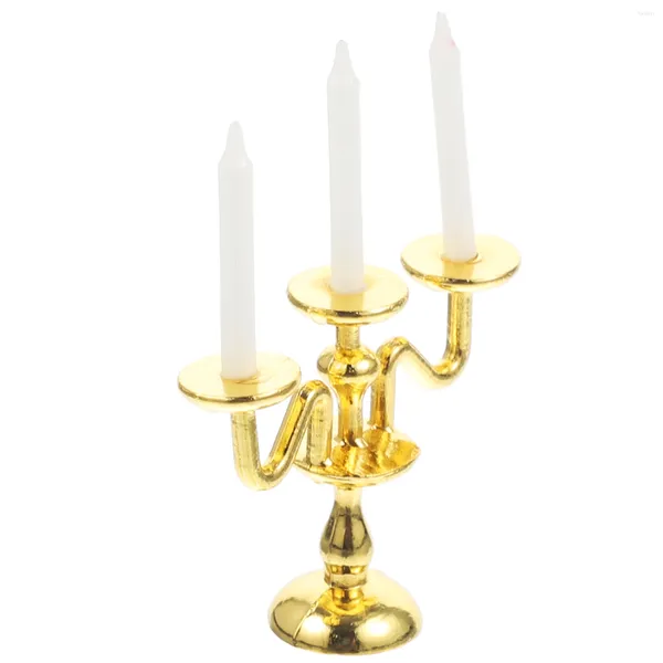 Kerzenhalter Mini MINI Dreiköpfige Kinder Haus Spielzeug liefert Candlestick Decors Requisis Ornamente weiche Gummi-Desktop-Kind Weihnachten