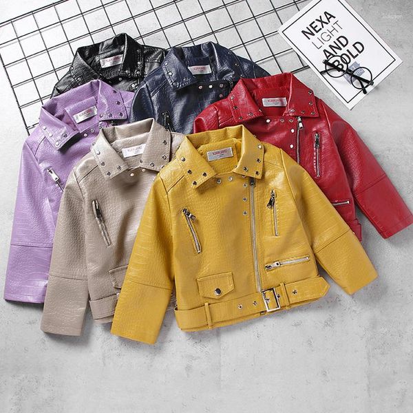 Jackets Jungen Mädchen Leder hochwertige Frühling Herbst Kinder Caridgan Oberbekleidung Schichten Klassischer Stil Bolero Baby Kleidung