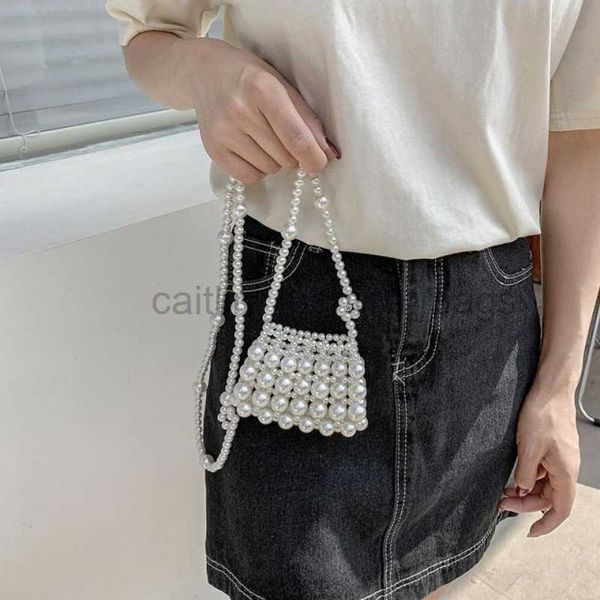 Cross Body Pearl Chain Bag Fire Bag Damen 2021 Summer New Fashion Crossbody Tasche Nett