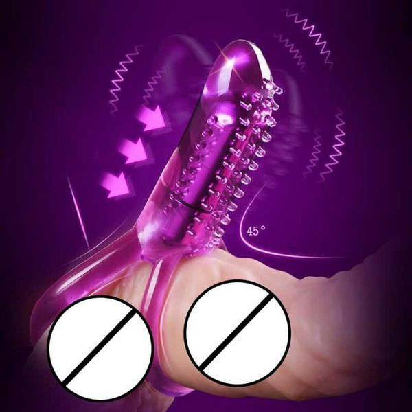 Brinquedo sexual massageador anéis de pênis vibradores de clitóris para mulheres estimulador de clitóris anel duplo galo masculino vibrador bala massagem