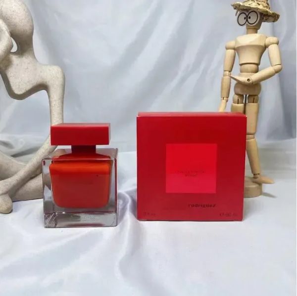 Colônia de alta qualidade Marca de luxo Mulheres Rouge Perfume 90ml Eau de Parfum Fragrância 3fl.Oz Smite duradouro Red Bottle EDP Lady Girl Cologn