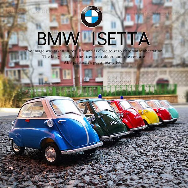 WELLY 1 18 BMW ISETTA LUGLY CAR MODELLE DIECASTS Spielzeugfahrzeuge Sammlung Auto Spielzeug Boy Geburtstag Geschenke T230815