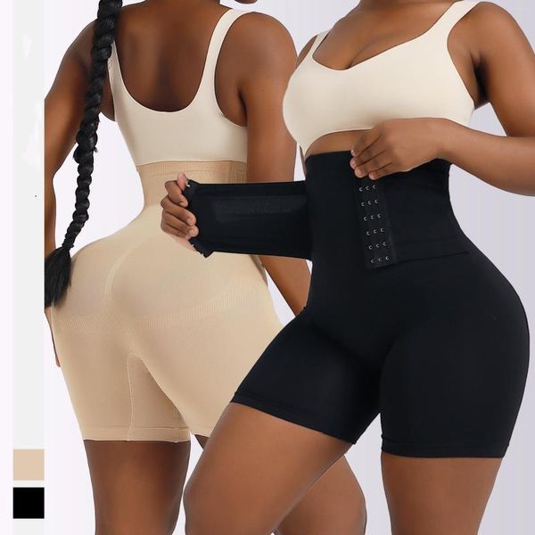 Shapers femininos Bunds Panties de controle de barriga levantada de corpeso forte da cintura shapewear mid coxa shorts antibacterianos retração da barriga