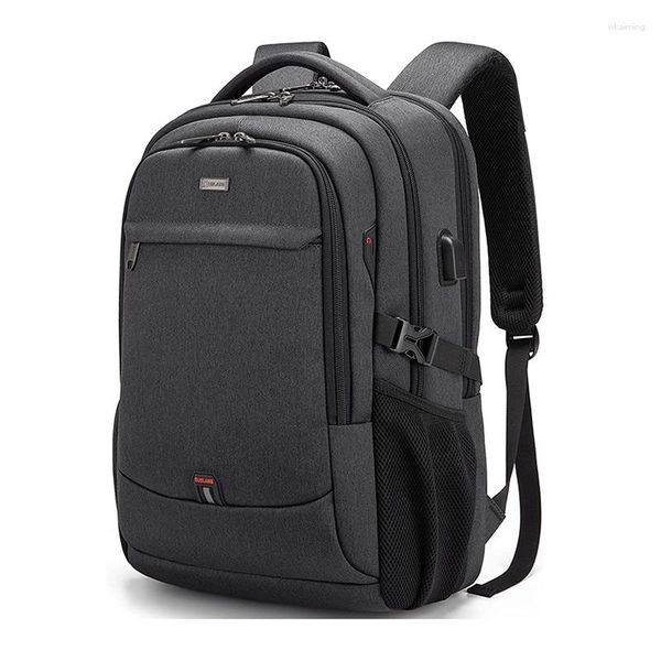 Laptop de mochila para homens 17.3'''Large Capacidade USB BACA DE PORT BUMPER OXFORD Viagem à prova d'água resistente a desgaste