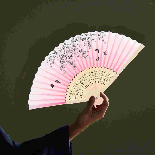 Figurine decorative Fan Folding Mano in stile cinese Hanfu Classic PO PROT RETRO BAMBOO CERIMONY DELLA DECORAZIONI DEL MATRIE DEGLI