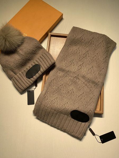 Scarpa di designer per donne sciarpa beanie cashmere sciarpe e cappelli di lana e cappelli per uomini e donne con scatola 22j2#