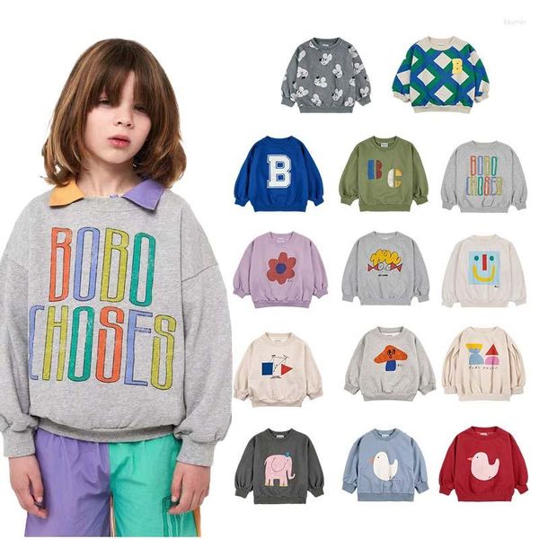 Roupas conjuntos de roupas para o bebê 2023 Autumn BC Boys Winter Casual Cotton Cotton Cartoon Impresso Sweater de 1 a 12 anos de idade