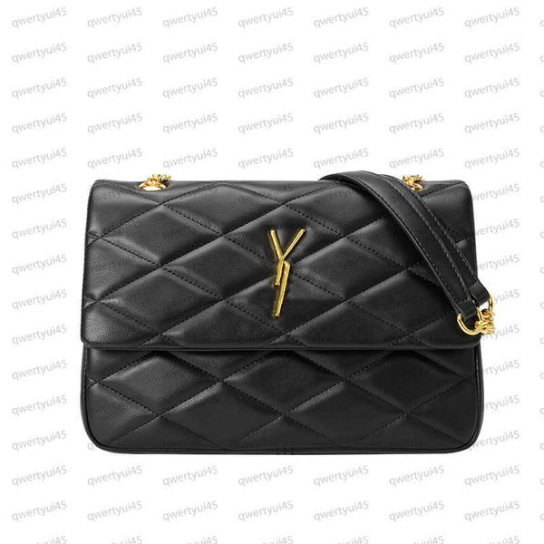 BACA MULHERES 2023 Linha de outono/inverno Novo bordado de grande capacidade YSLSBABS Bag do ombro com toda a tendência da moda Bagqwertyui45