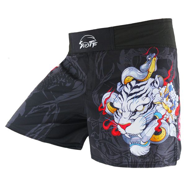 Shorts all'aperto MMA Jujitsu Combatti feroci pantaloni da boxe da uomo Shorts Shorts Short Tiger Tiger Thai Boxing Sanda MMA 230814