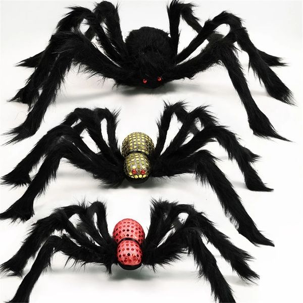 Outros suprimentos de festa de evento 75cm Big Horror Multi Color Spider Halloween Decorações assombradas da casa de fuga Props Ornamentos de barra de tolo de abril de tolo do dia 230814