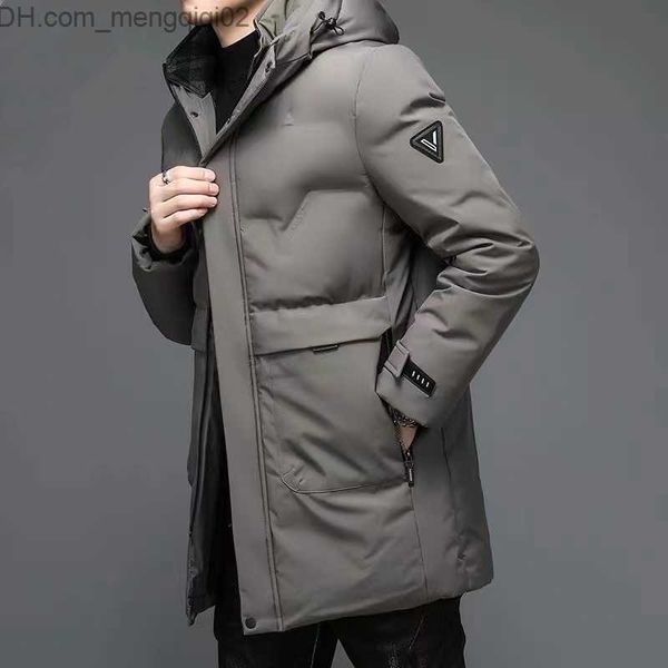 Jackets masculinos Parka Winter Winter Capuz Long Cotton Capel
