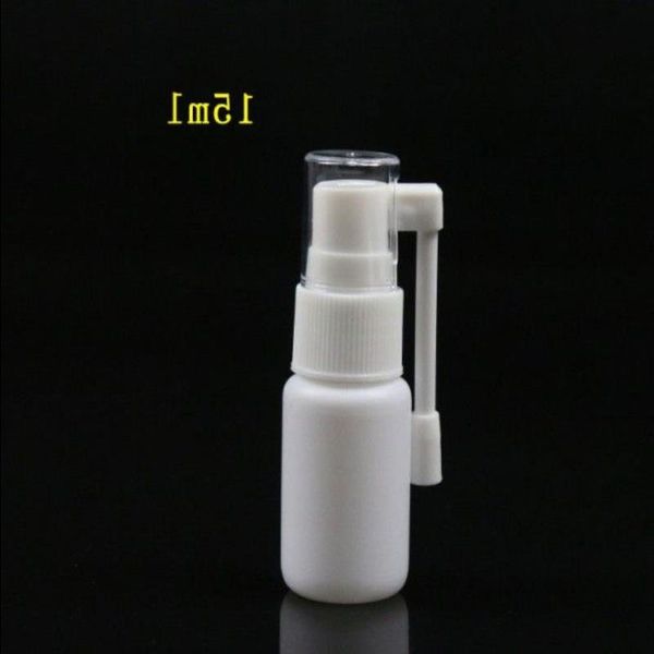 15 ml weißer leerer Kunststoff -Nasensprayflasche mit 360 Grad Rotation Sprühfrüchte Nasenreinigung Pumpe Nebel Sprühflasche Zerstäubung OPKTW
