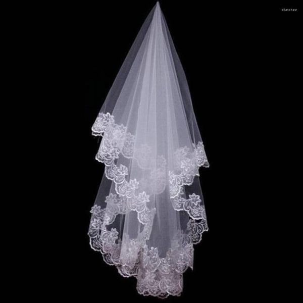 Свадебные аксессуары для свадебных завесов Короткая вуаль белая слоновая кость Appliques кружев