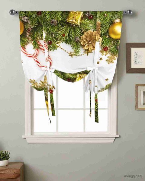 Tende per le luci di aghi di pino natalizie per soggiorno camera da letto moderna leghe moderna cucina tenda corta corda r230815