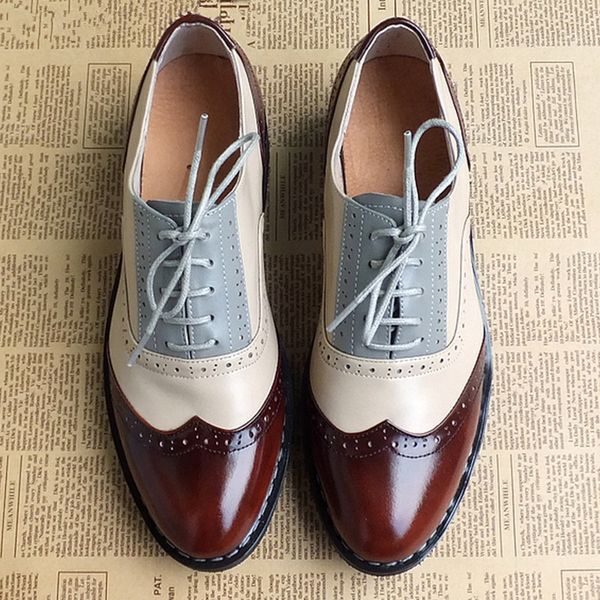 Отсуть обувь мужчины подлинные кожаные броги оксфордские квартиры для мужских коричневых ручной работы винтажные повседневные кроссовки с квартирой 230814