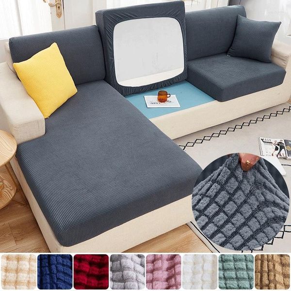Kissensofa Sitzbedeckung Protektor Kinder Slipcover Waschbar abnehmbare Couch Vollfarbe Dickende elastische 1pc