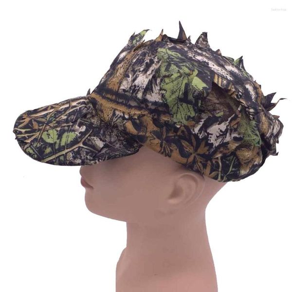 Caps de bola 3d folha de camuflagem material poliéster Material Disfares respirável durável