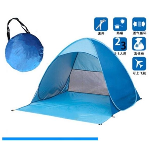 Tendas e abrigos Quick Matic Abertura da praia Sun Shelter Shade-Proteção UV Lightwight Popa aberta para pesca ao ar livre Dro Dhgot