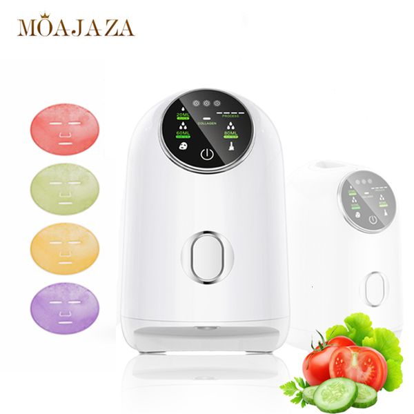 Máquina de máscara de beleza de massager de face Automática DIY Fruit vegetal Skincare Acne Hydration Hydration Anti Aging com 32pcs Colágeno 230814