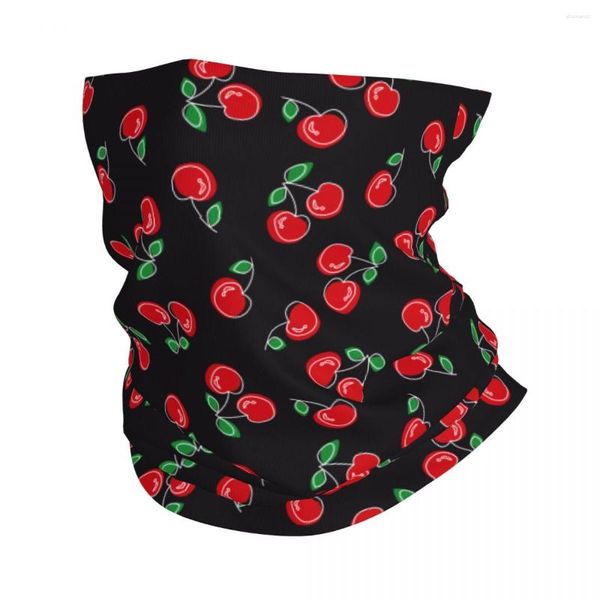 Eşarplar Cherry Bandana Boyun Gaiter Baskılı Balaclavas Sihirli Eşarf Çok Fonksiyonlu Kafa Bandı Yürüyüşü UNISEX Yetişkin Tüm Sezon