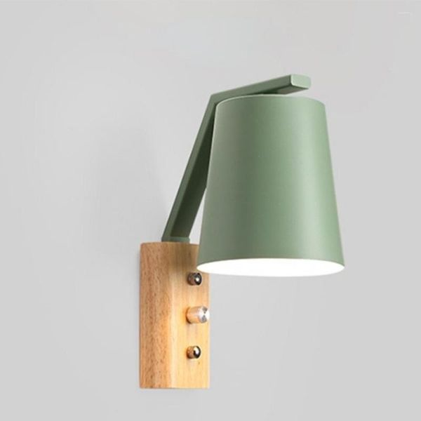 Lampada a parete Light in legno massiccio Nordic Simputivo soggiorno a LED Specchio da letto anteriore camera da letto per bambini il corridoio