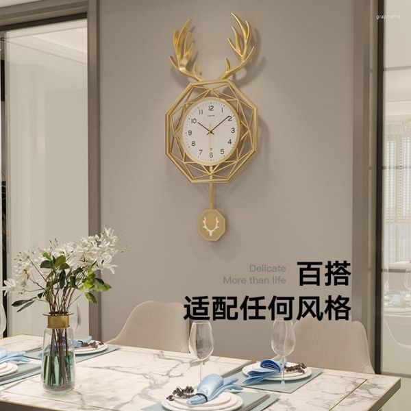 Relógios de parede Moda decorativa simples suspensa caseira e relógios