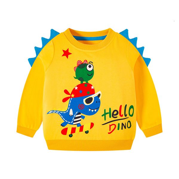 Hoodies Sweatshirts Çocuk Giyim Pamuk Bebek Erkekler Sonbahar Kış Çocuk Giysileri Dinozor Küçük Outer Giyim Kostümü 230815