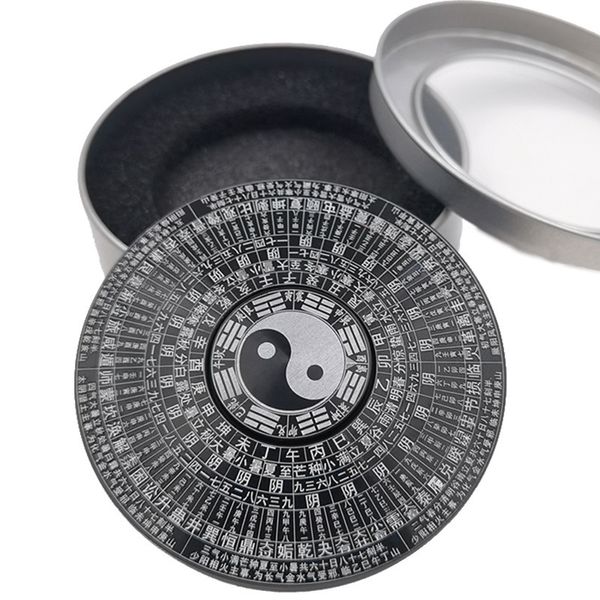 Dekorative Objekte Figuren chinesische leichte Luxus Fingerspitze Gyroskop Tai Chi Bagua Kompass Haltbarer Metall Aluminium -Legierungsfinger Dekompression Spielzeug 230815