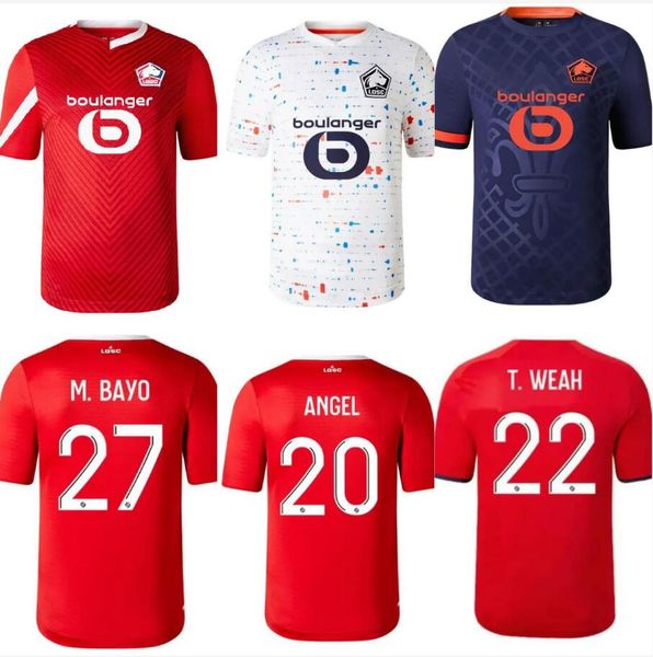 Losc lille 2Soccer Jerseys umtiti White Cabella J David Yazici Onos 23 24 Lille Olympique M.Bayo Maillot Zhegrova Equipamento Camisa de futebol