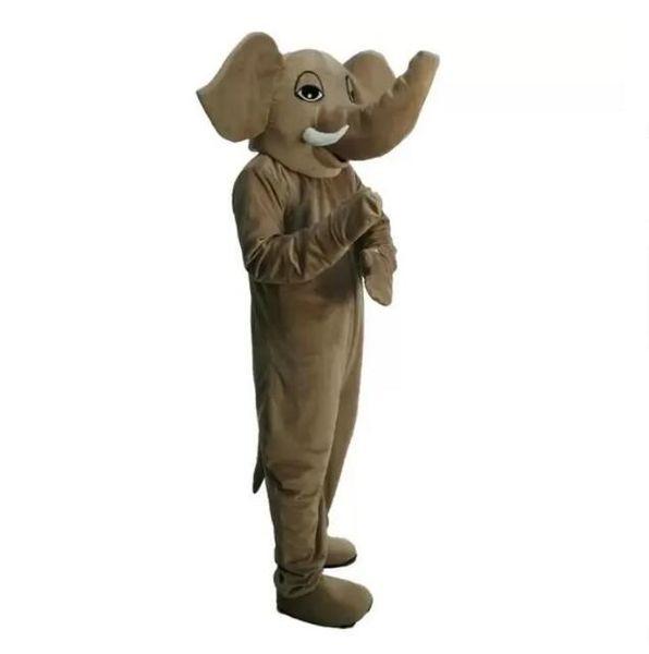 Traje de mascote de elefante desenho animado mascote mascote vestido sofisticado vestido adulto tamanho de halloween trajes