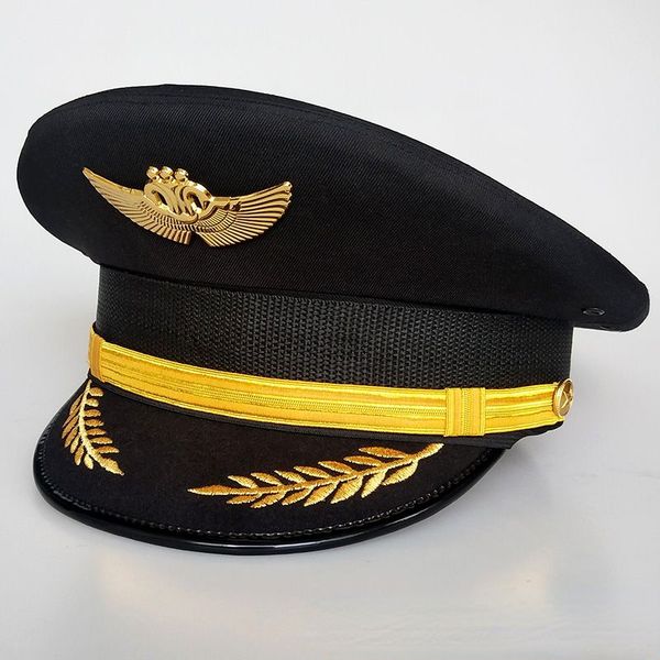 Brands de designer de boinas Capitão Capitão Big Cornice Hat Hat Cap Pilot Pilot Gorras para hombres Casquette Homme vender Mail grátis 230815