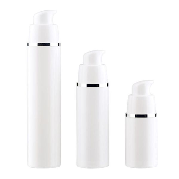 15 30 50 ml leere nachfüllbare weiße hochwertige Airless-Vakuumpumpenflasche Kunststoff-Creme-Lotion-Behälter Tube Reisegröße Fakuq