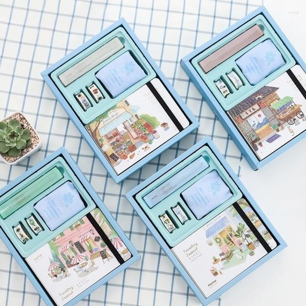 Kawaii A5 Günlük Defter Sevimli Planlayıcı Organizatör Set Kişisel Seyahat Dergisi Not Kitap Pen Teyp Ofisi Çocuk Hediyesi