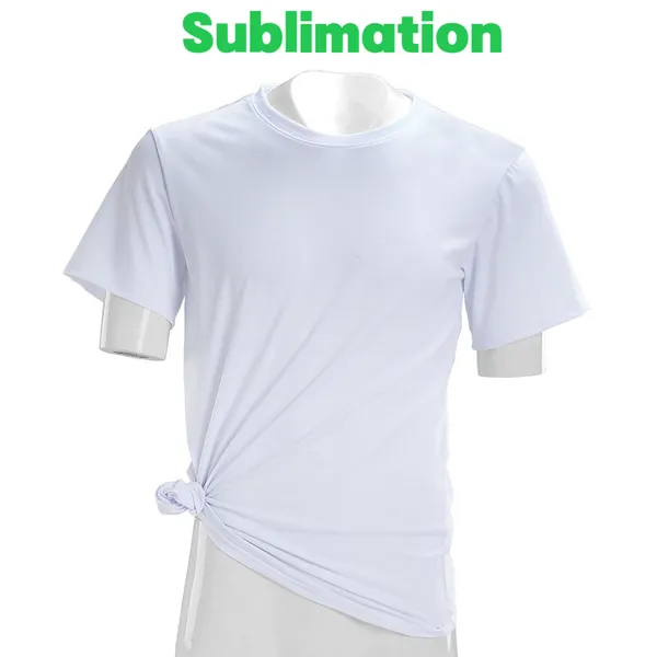 US-Größen, Sublimation, weißes T-Shirt, Wärmeübertragung, leeres Bleich-Shirt, vollständig aus Polyester, T-Shirts für Männer, Frauen, Kinder, Rundhals-Shirt