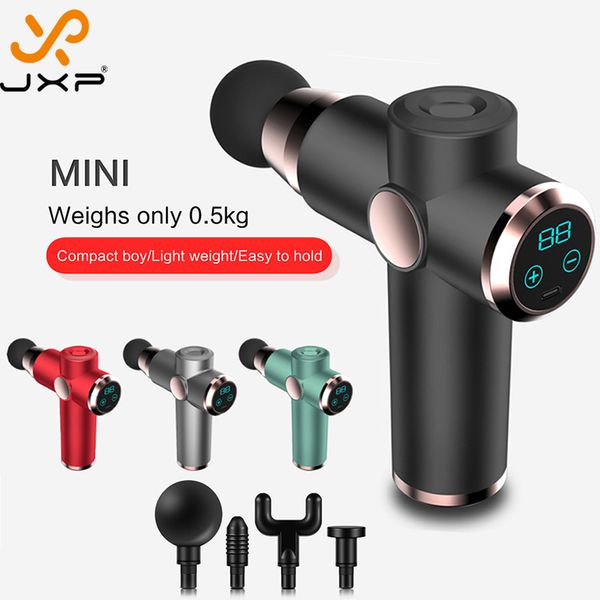 Massageador de corpo inteiro JXP Massage Guns Cross LCD Screen Sport Fitness Muscle portátil Máquina elétrica Masajeador Alta frequência Mini fáscia 230814