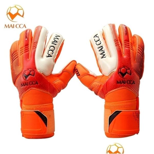 Luvas esportivas Kids Professional Goolkeeper Football Protection Boys Soccer Boys Enposos de látex Treinamento de goleiro não deslizante 221108 Drop dh9xv