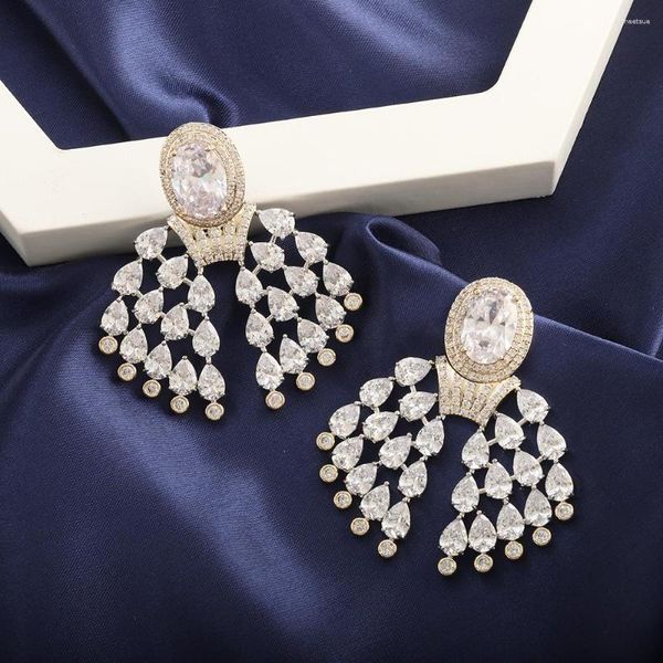 Серьги-грибы Top Luxury Drop Spected Expless Exclusive Designer Style блестящий ювелирные изделия из циркона высокого класса Dubai для женщин