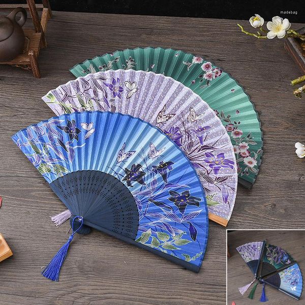 Figurine decorative 1pcs Vintage Folk Folking Fan Dance Dance Fare Feeding Hand Craft Hand Chinese Art Gift Chinese