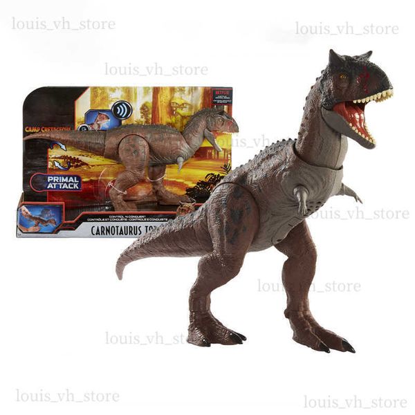 Jurassic World Carnotaurus Dinozor Kontrolü Conquer World Film Otantik Ayrıntısı Primal Saldırı Seslerini Hareketli Eklemler Çocuk Oyuncak T230815