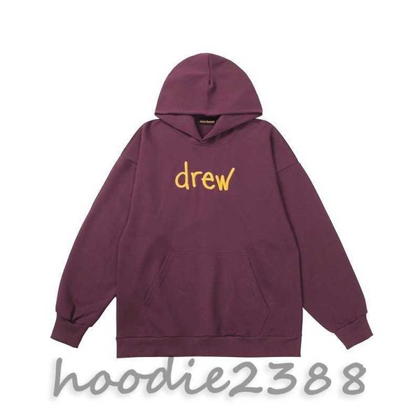 Nebel American High Street Mode Männer und Frauen Burgundy Hoodie Hoodie Nischendesigner Hoodies Hoodies