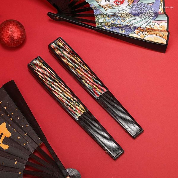 Dekorative Figuren chinesischer Stil Seiden Clth Fanning Folding Fan doppelte seitete gedruckte Sommerkühlungsfans Promi Mode klassische Bar Requisiten