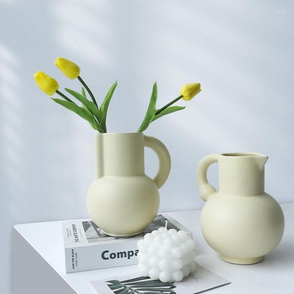 Vasi American Hands Milk Vase Romantic High Sense Flower Organizzazione del vino per casa Accessori per decorazioni per ornamenti